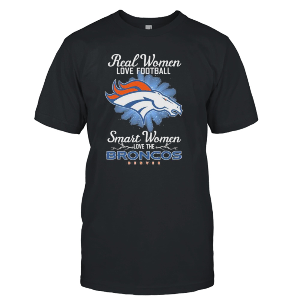 Real women love football smart women love the Denver Broncos 2023 logo Shirt  - Bring Your Ideas, Thoughts And Imaginations Into Reality Today