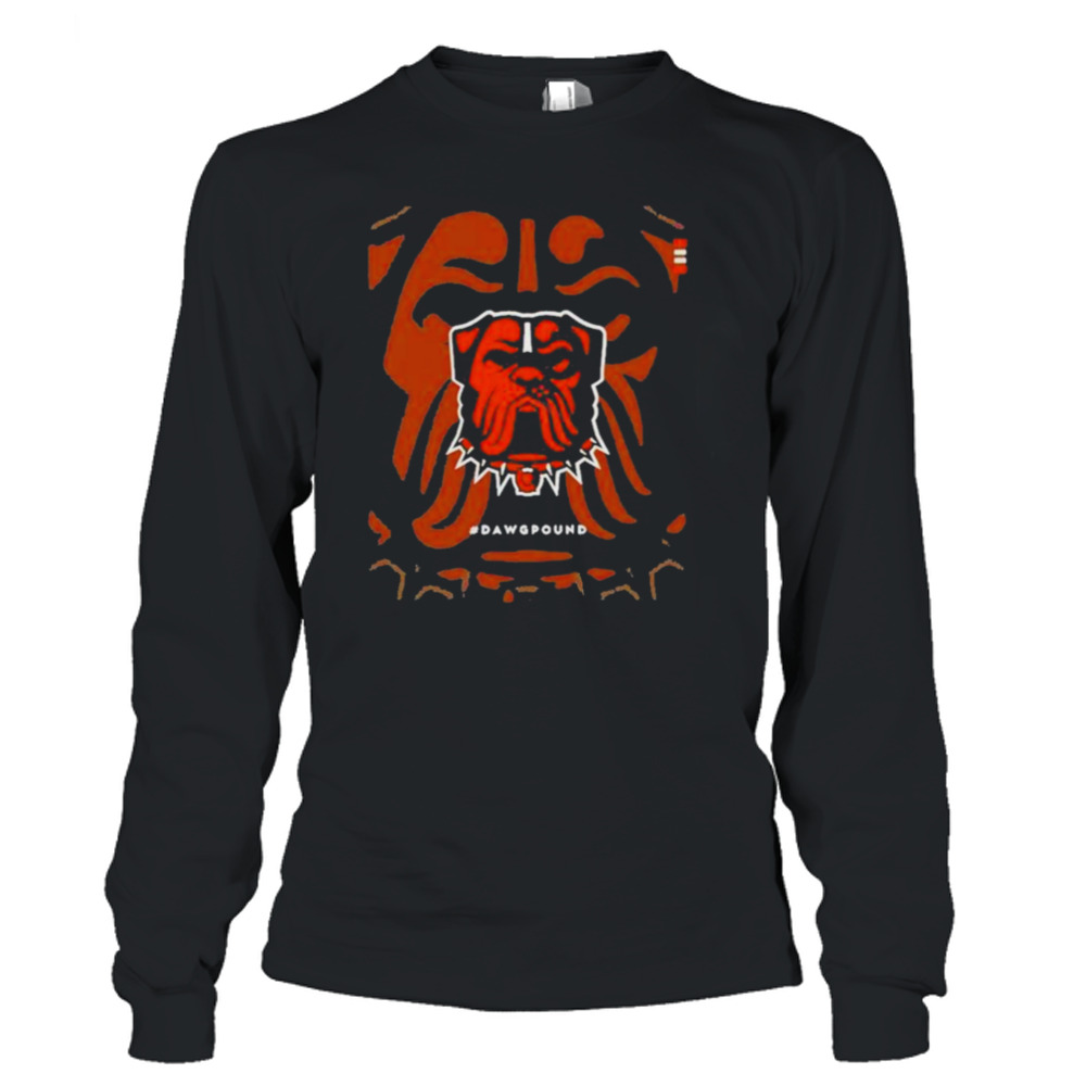 Cleveland Browns Dawg Pound New Dog Logo T-Shirt 3 Long Sleeve T-Shirt