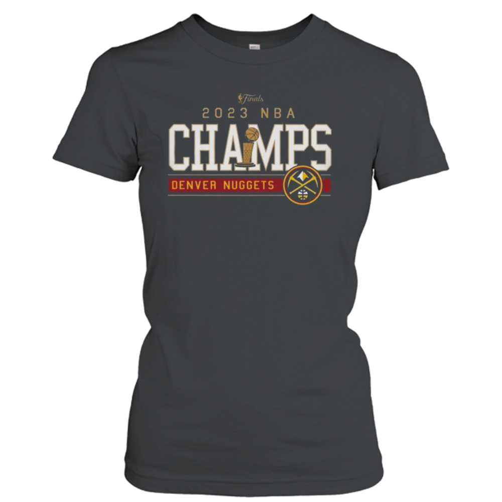 Denver Nuggets Sportiqe Unisex 2023 NBA Finals Champions First Ever Champs Comfy Tri-Blend T-Shirt 2 Ladies T-Shirt