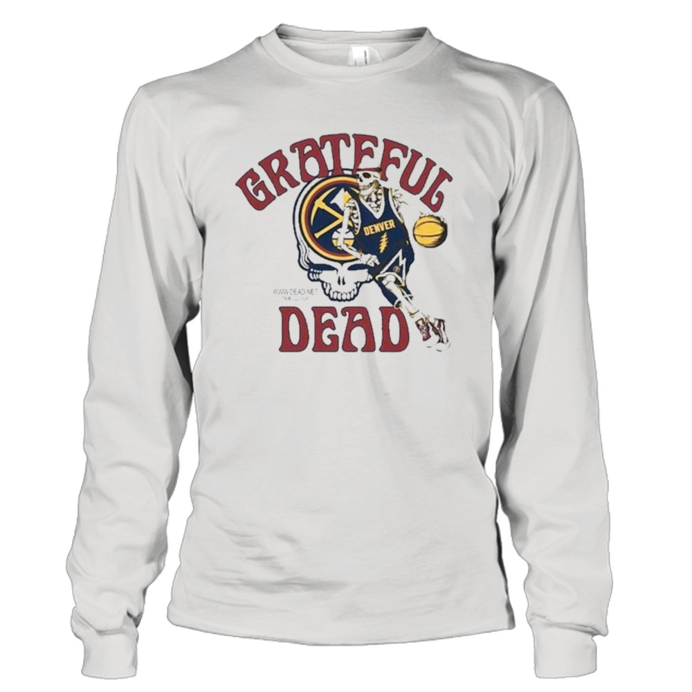 2023 Grateful Dead Denver Nuggets Skull Skeleton T Shirt, hoodie