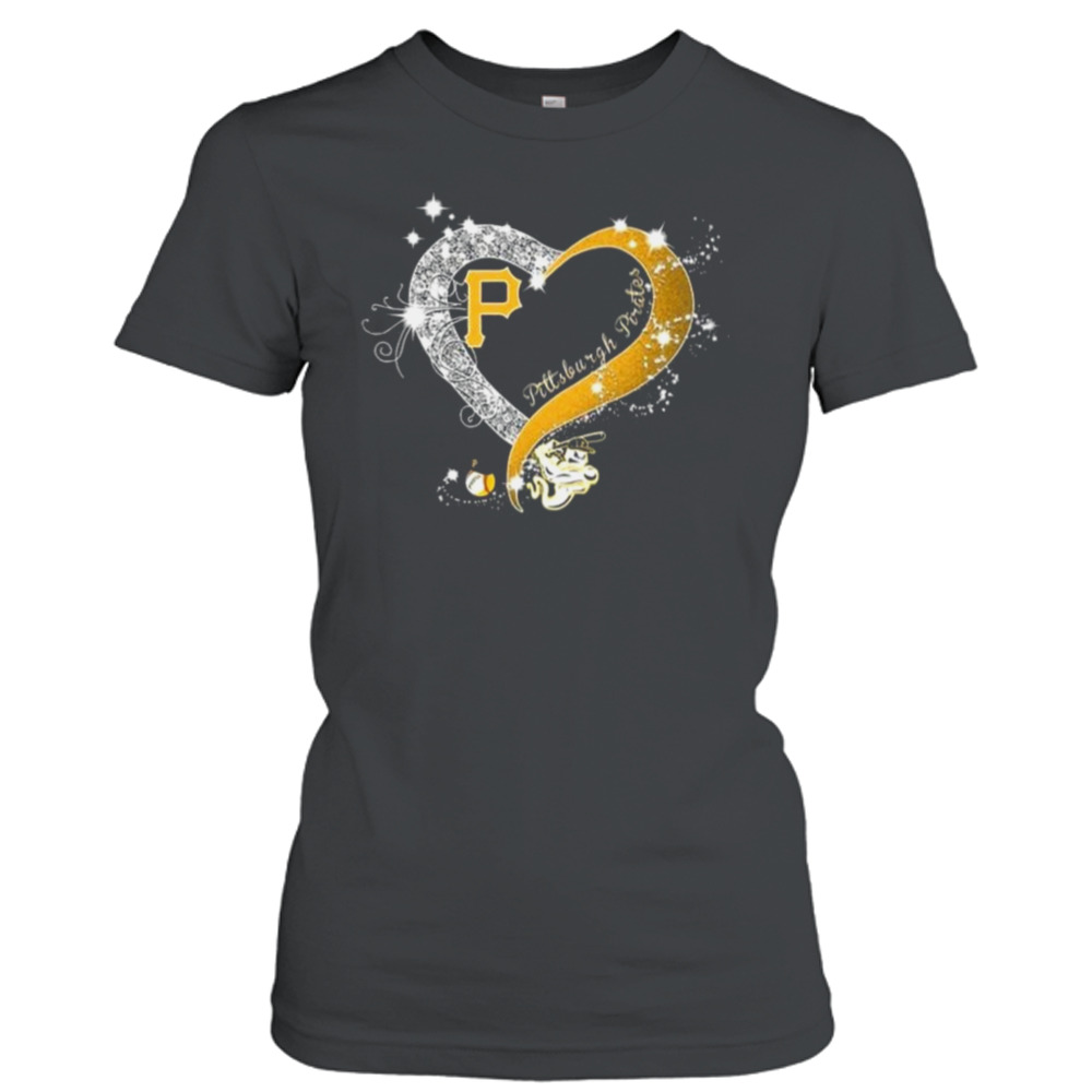 Pittsburgh Pirates Baseball Glitter Heart 2023 Shirt