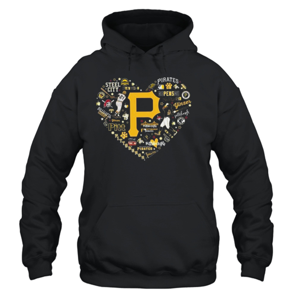 Heart Of Pittsburgh P For Pittsburgh Pirates Shirt, hoodie