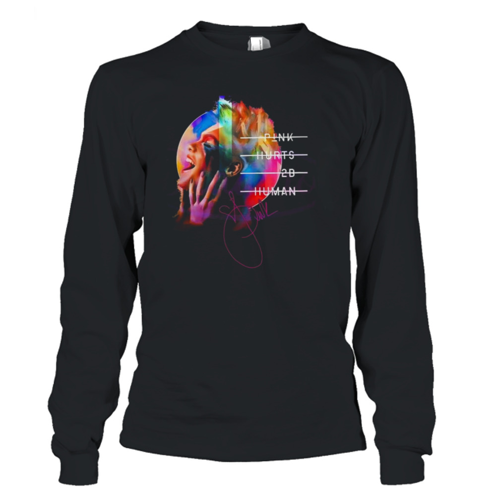 pink hurts to be human t shirt