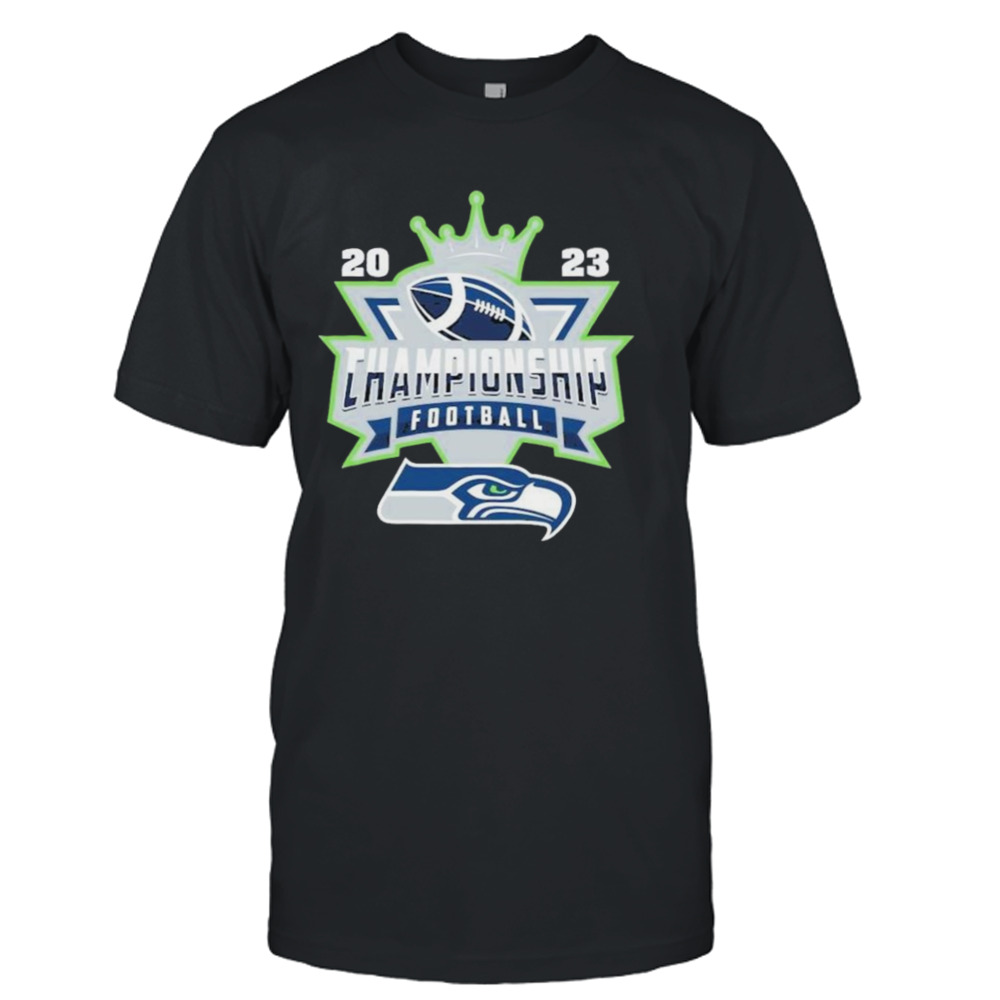 Seattle Seahawks Football NFL 2023 Championship Crown Logo Shirt