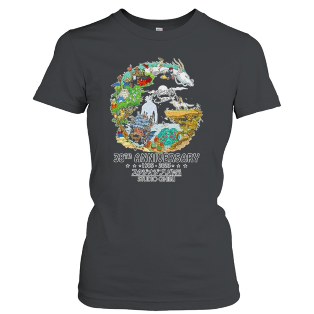 38th anniversary 1985 2223 Studio Ghibli signature shirt 2 Ladies T-Shirt