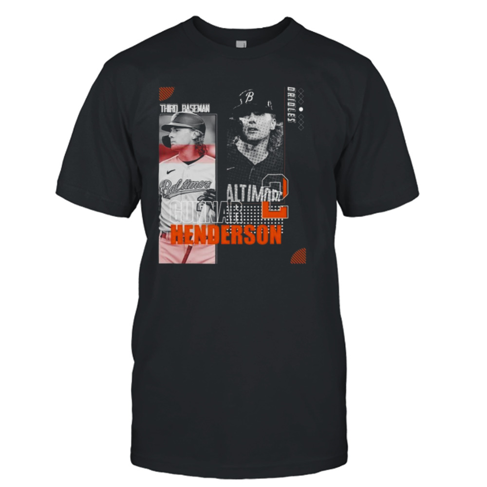 Gunnar Henderson Baseball Paper Orioles 2 Third Baseman Shirt