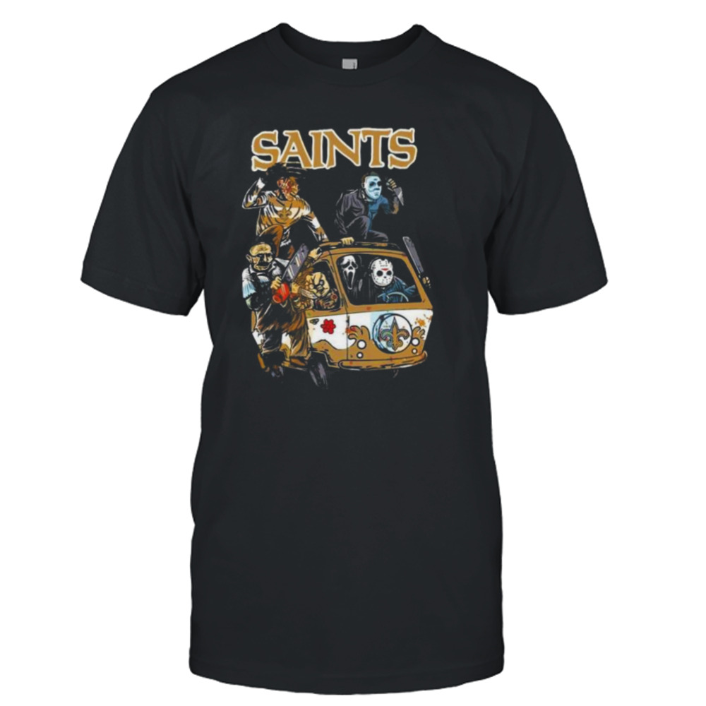 Horror Movies Characters New Orleans Saints Football Halloween 2023 Shirt -  Reallgraphics