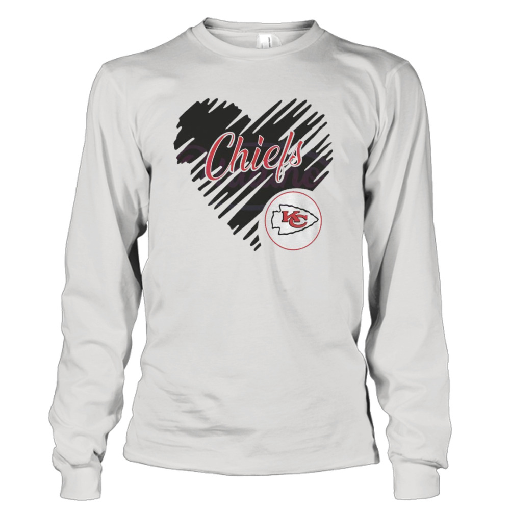 Heart Chiefs Shirt-White Long Sleeve