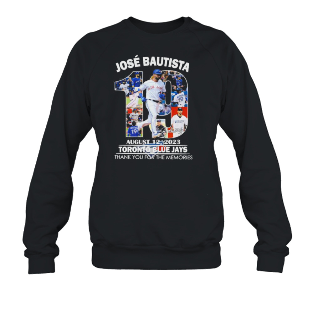 Jose Bautista August 2023 Thank You For The Memories Shirt 