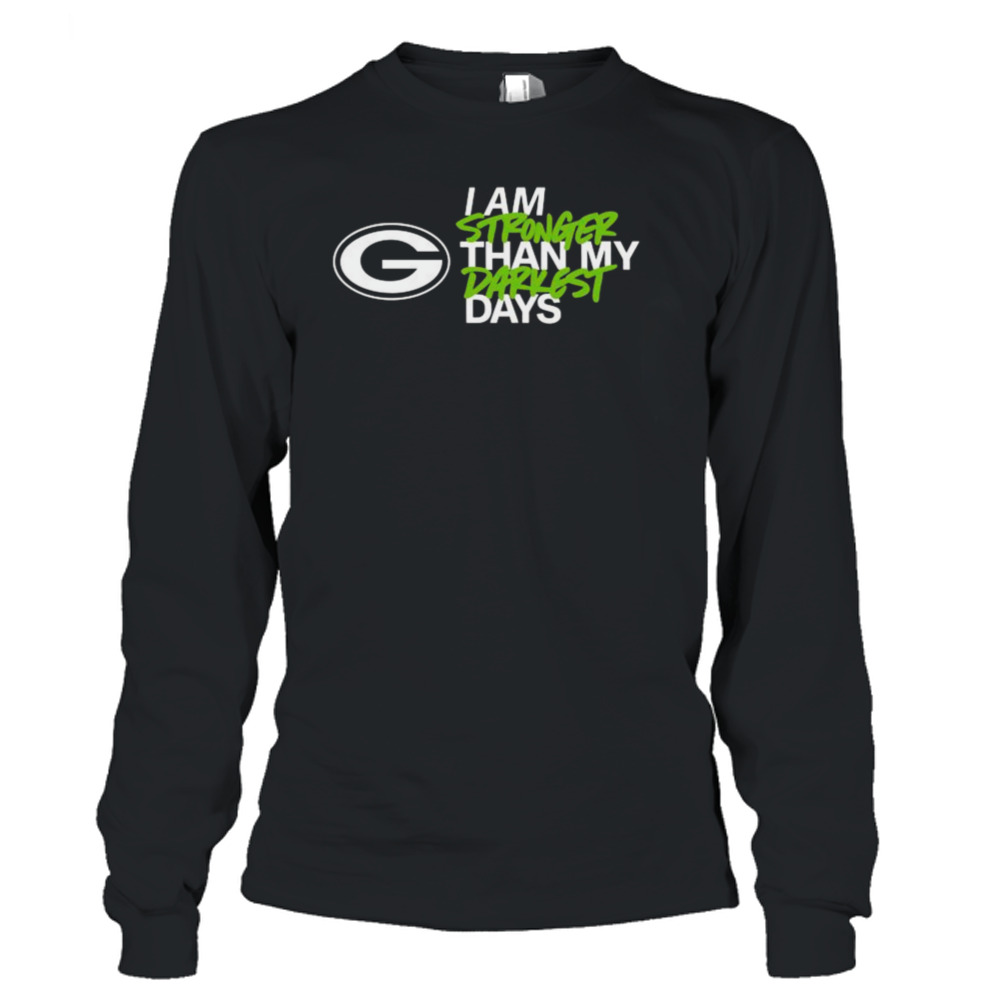 Green Bay Packers I Am Stronger Than My Darkest Days Shirt