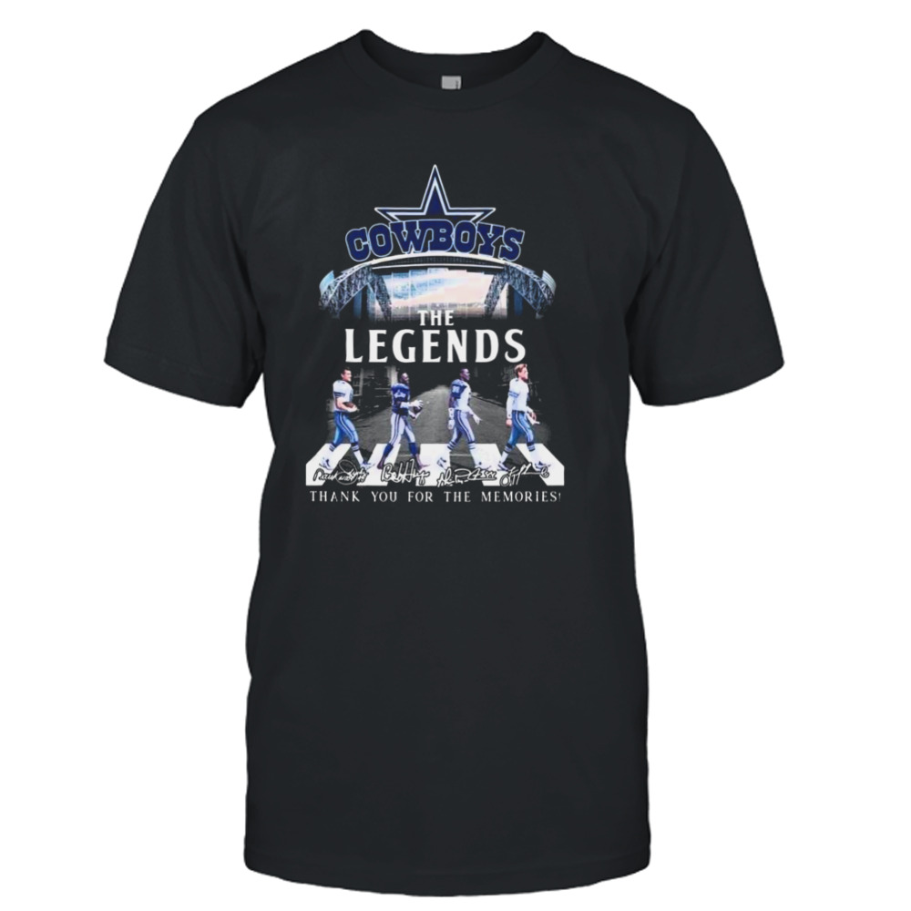 Dallas Cowboys Legends Players Signatures T Shirt in 2023