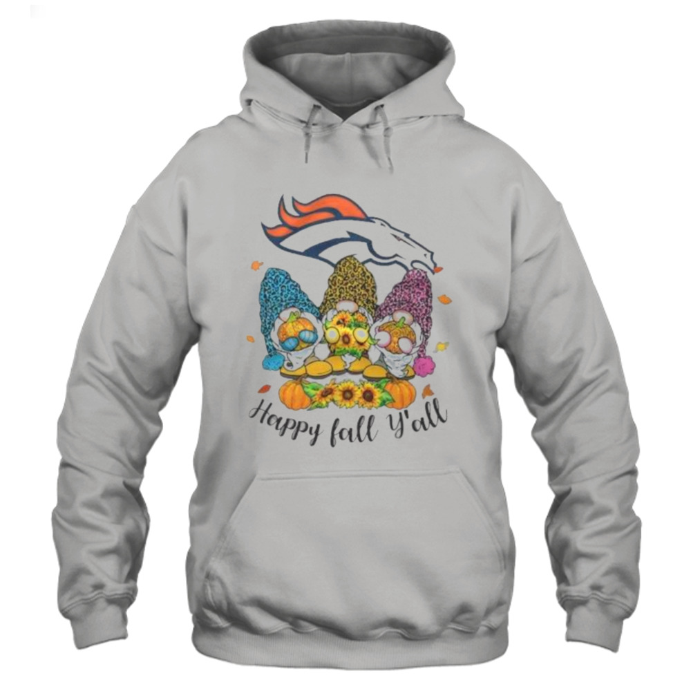 Gnomes Happy Fall Y'All Denver Broncos Shirt - Peanutstee