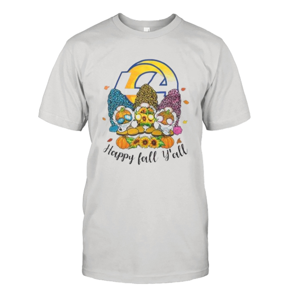 Gnomes Happy Fall Y'all Los Angeles Rams Shirt