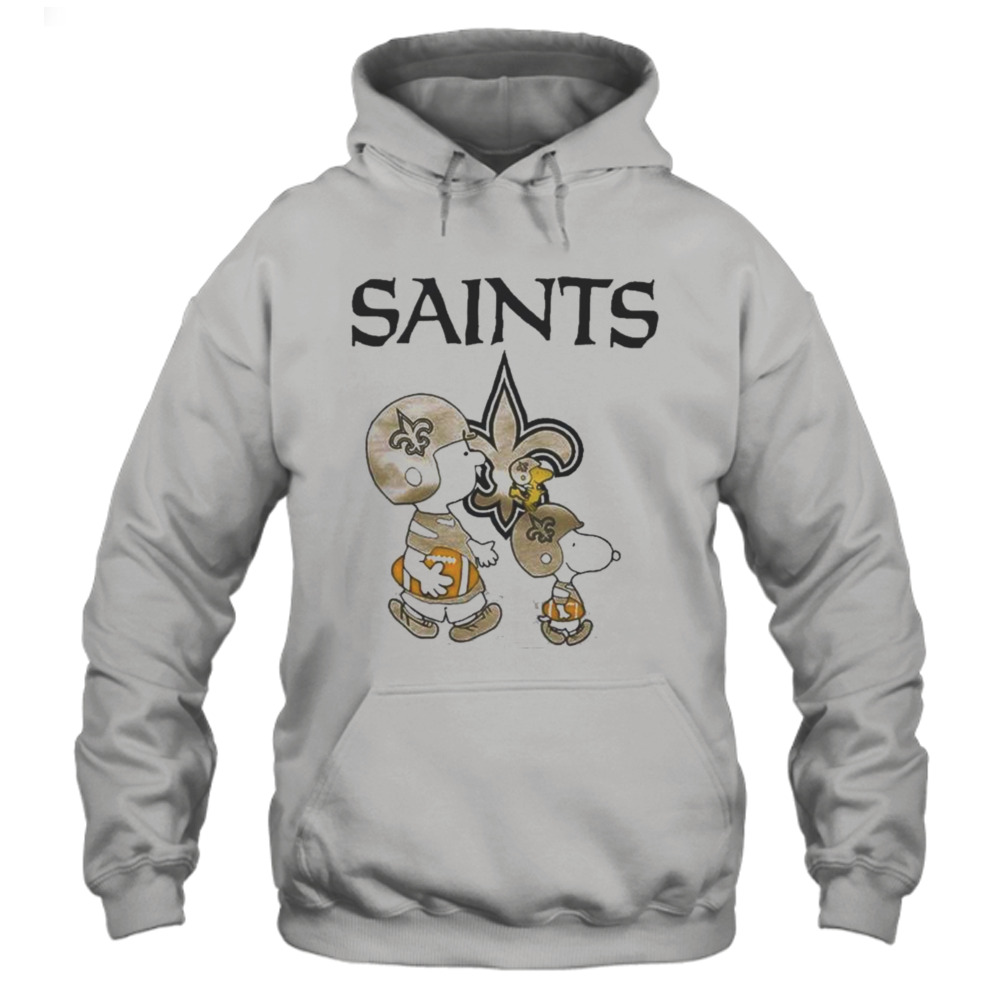 New Orleans Saints Peanuts Snoopy Charlie Brown And Woodstock T-shirt 4 Hoodie