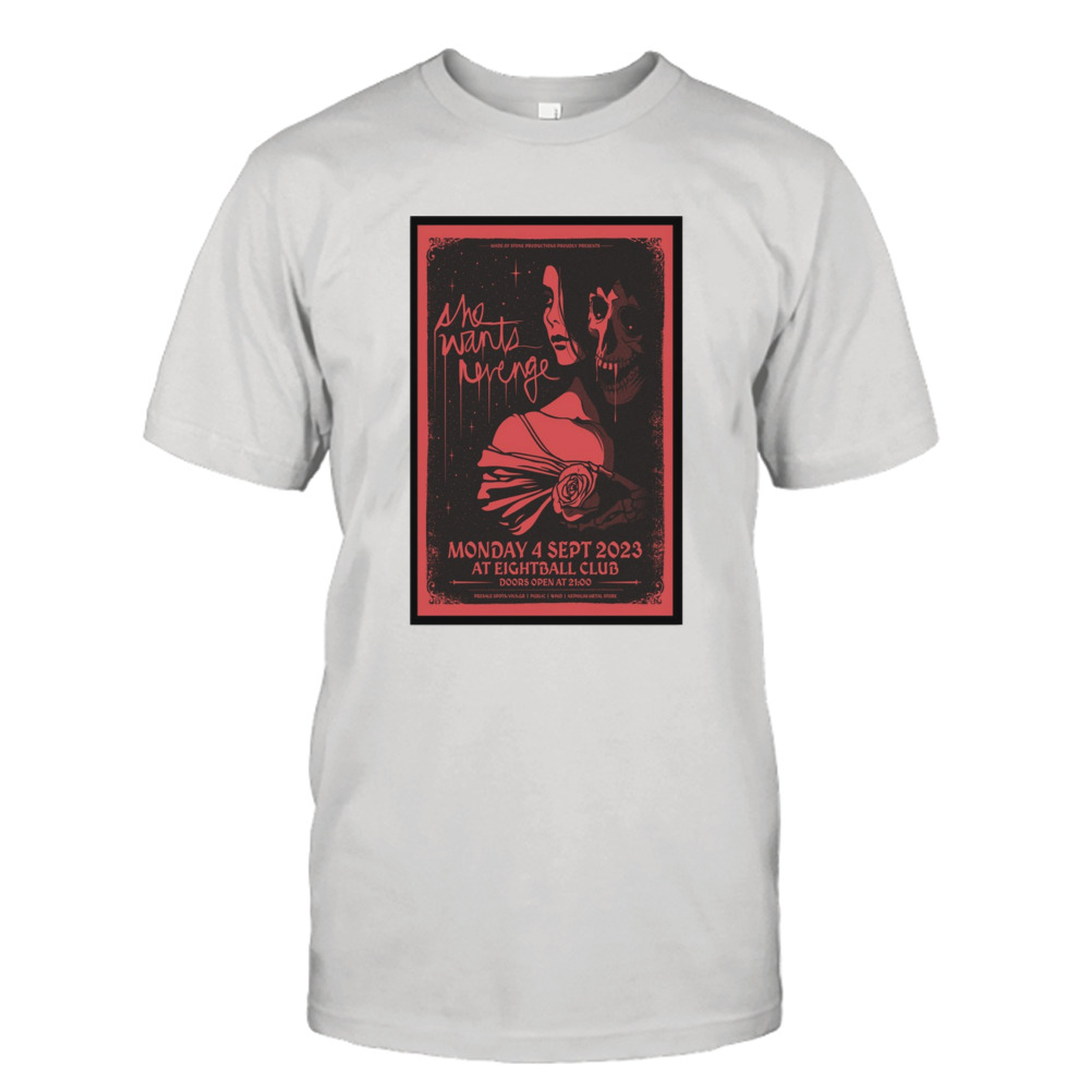 She Wants Revenge Thessaloniki GR Sep 04 2023 art poster design T-shirt 1 Unisex Tee