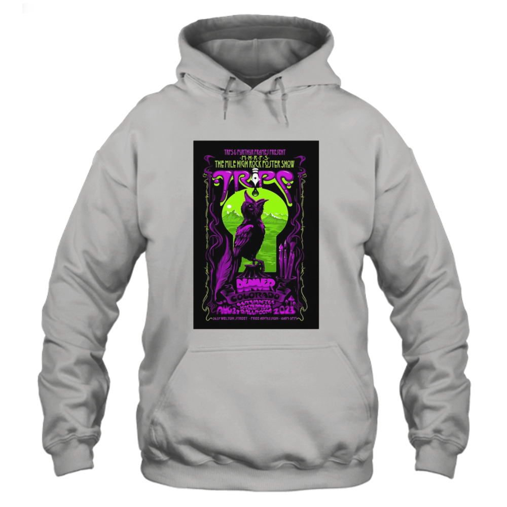 Trps mile high rock poster show denver Colorado aug 27 2023 art poster design t-shirt 4 Hoodie