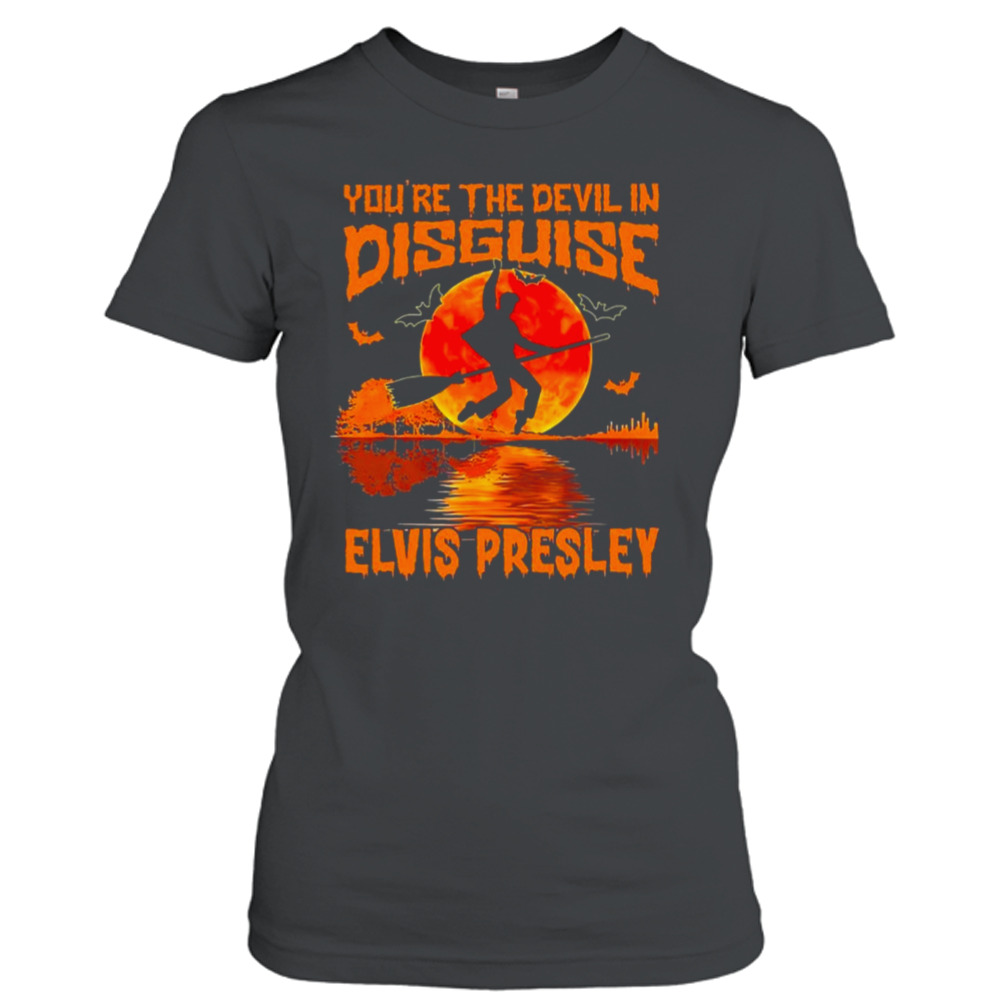 You’re The Devil In Disguise Elvis Presley Halloween 2023 T-shirt 2 Ladies T-Shirt