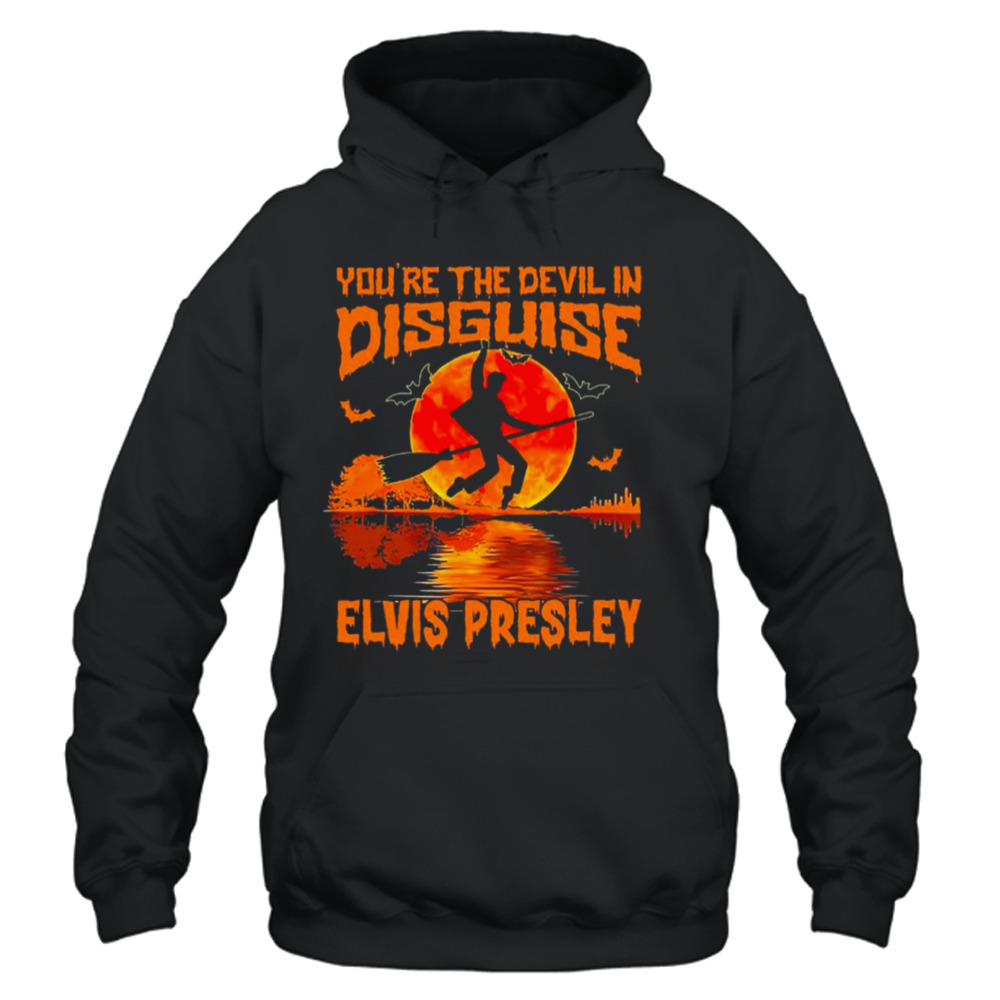 You’re The Devil In Disguise Elvis Presley Halloween 2023 T-shirt 4 Unisex Hoodie