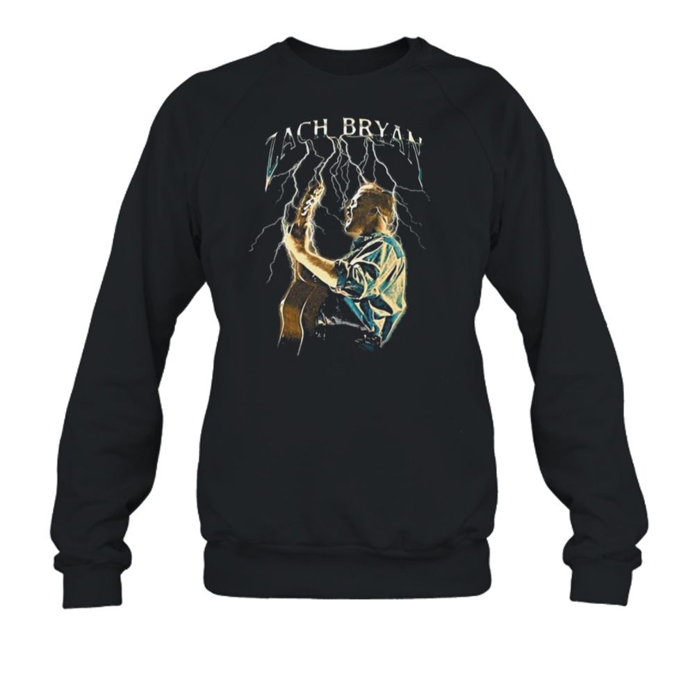Zach Bryan Lightning photo design T-shirt 5 Crewneck Sweatshirt