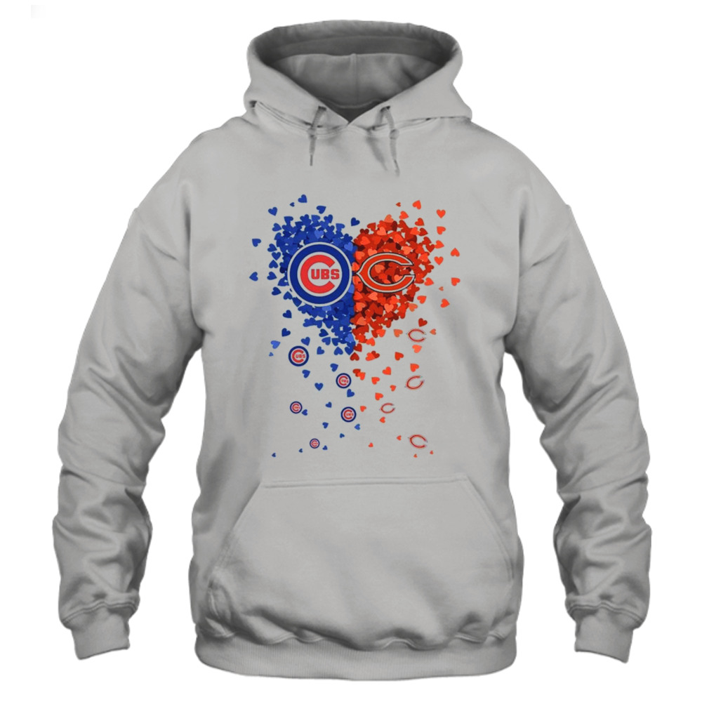 Chicago Bears Chicago Cubs Tiny Heart Shape 2023 T-Shirt 4 Hoodie
