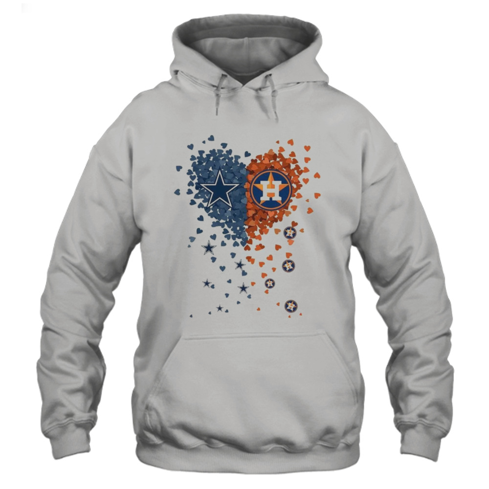 Dallas Cowboys Houston Astros Tiny Heart Shape 2023 T-Shirt 4 Hoodie
