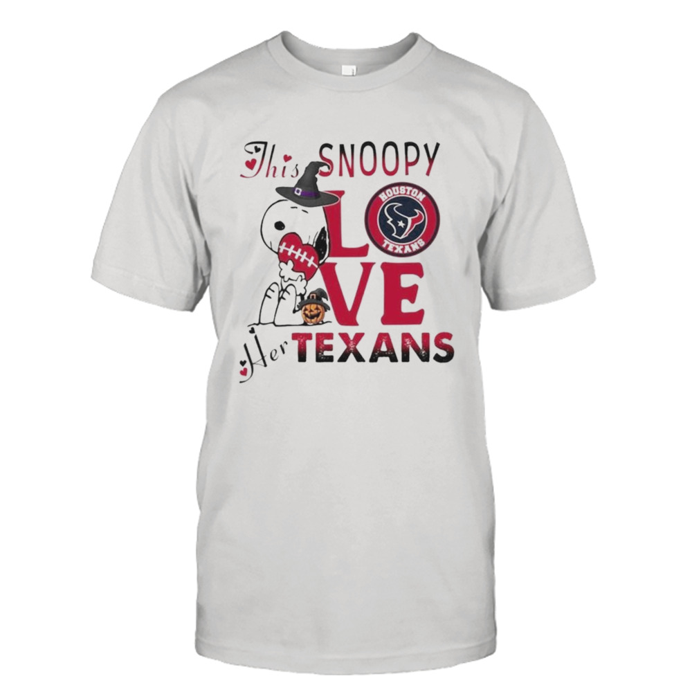 This Snoopy Love Her Houston Texans Halloween 2023 Shirt