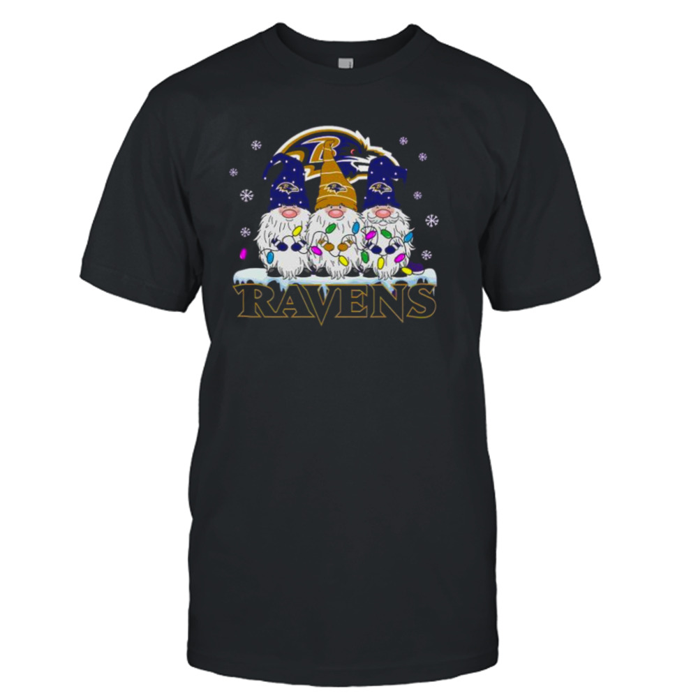 Baltimore Ravens Football Gnomes Christmas 2023 Shirt