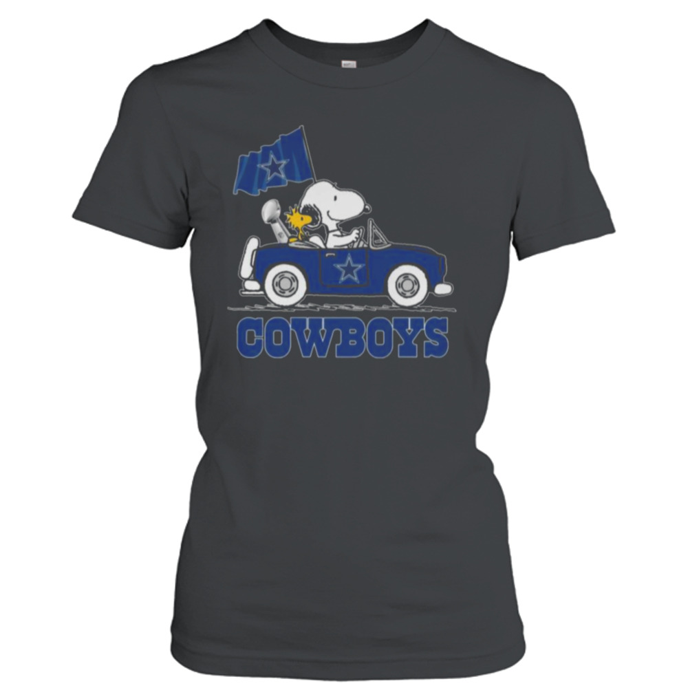 Snoopy And Woodstock Driving Car Dallas Cowboys Shirt