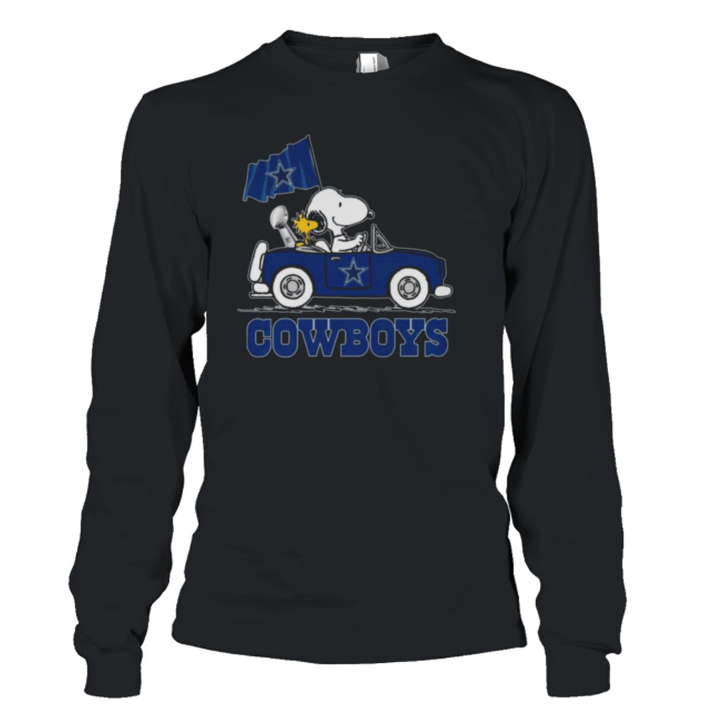 Snoopy And Woodstock Driving Car Dallas Cowboys Shirt