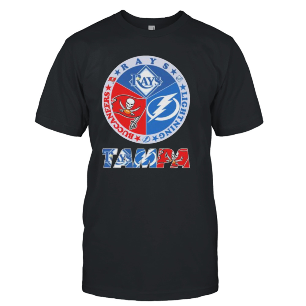 Tampa sports team Tampa Bay Rays Tampa Bay Lightning Tampa Bay Buccaneers  shirt