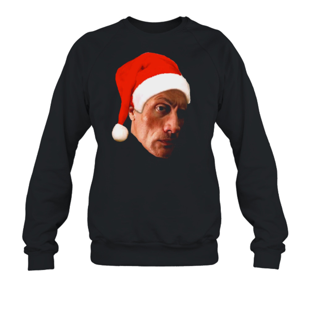 The Rock Eyebrow Raise Sus Christmas Meme Unisex Sweatshirt - Teeruto