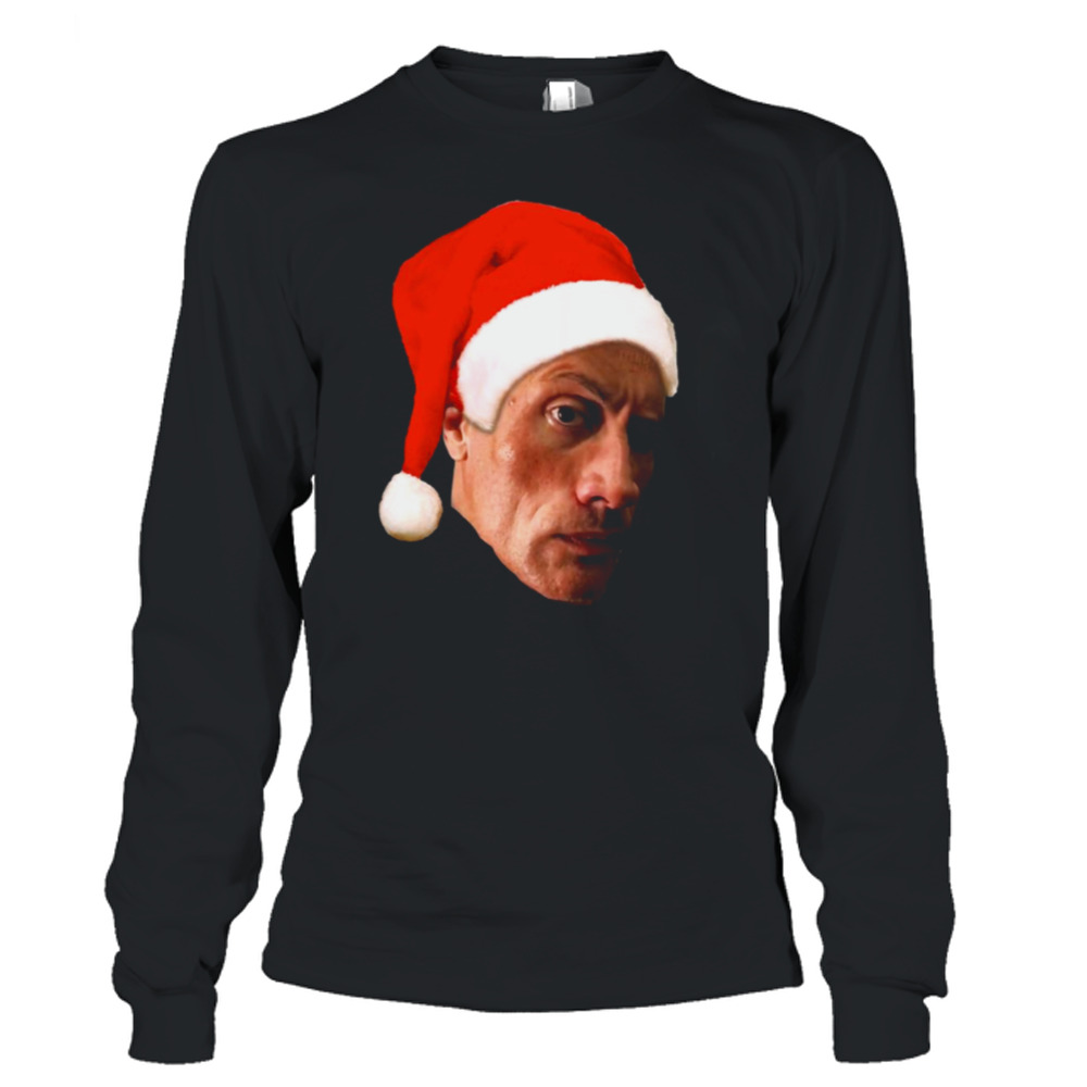 The rock eyebrow raise face Christmas meme - The Rock Eyebrow Raise  Christmas Meme - Crewneck Sweatshirt