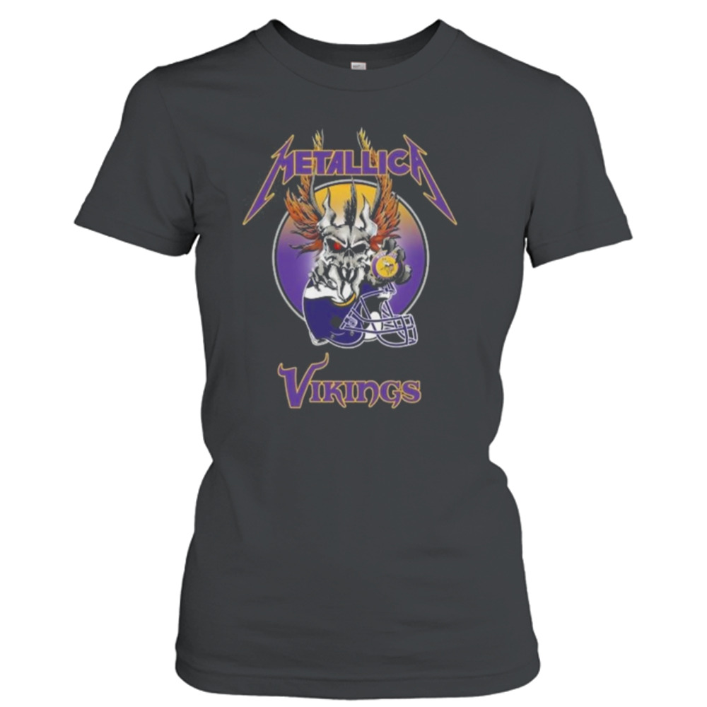 Metallica Skull Eagle Nfl Minnesota Vikings 2023 Shirt - NVDTeeshirt