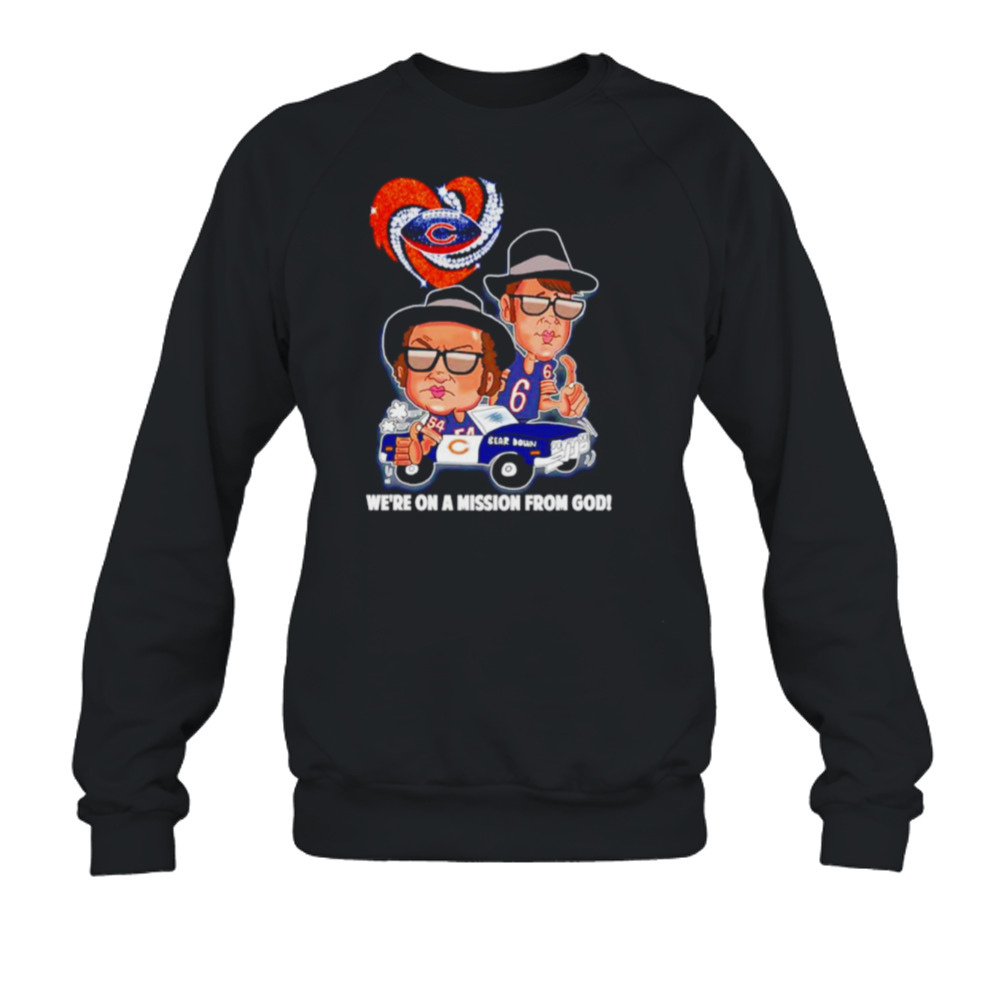 Chicago Bears we're on a mission from God cartoon funny shirt, hoodie,  sweater, long sleeve and tank top