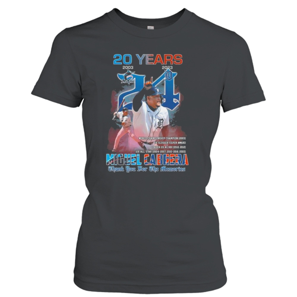 Official miguel cabrera 20 years detroit tigers thanks for the