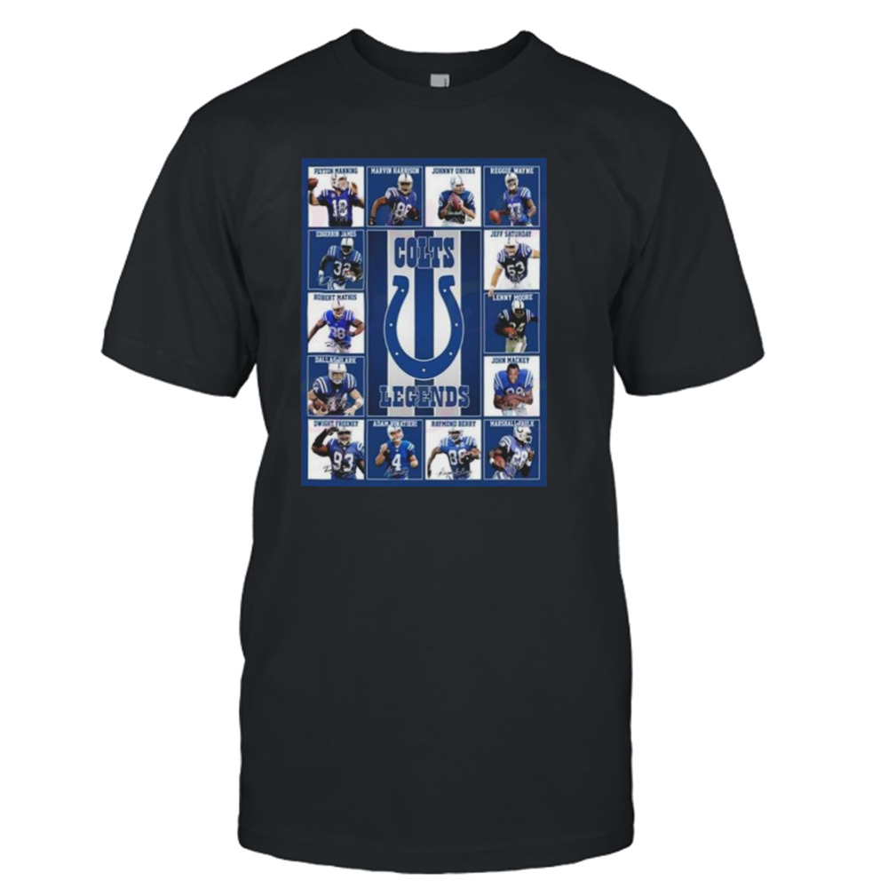 Indianapolis Colts Legends Players 2023 Signatures shirt 1 Unisex T-Shirt