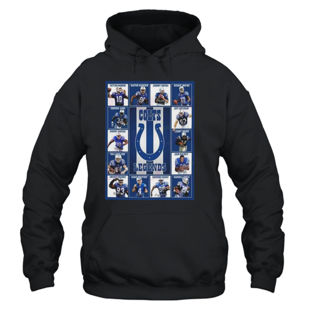 Indianapolis Colts Legends Players 2023 Signatures shirt 4 Unisex Hoodie