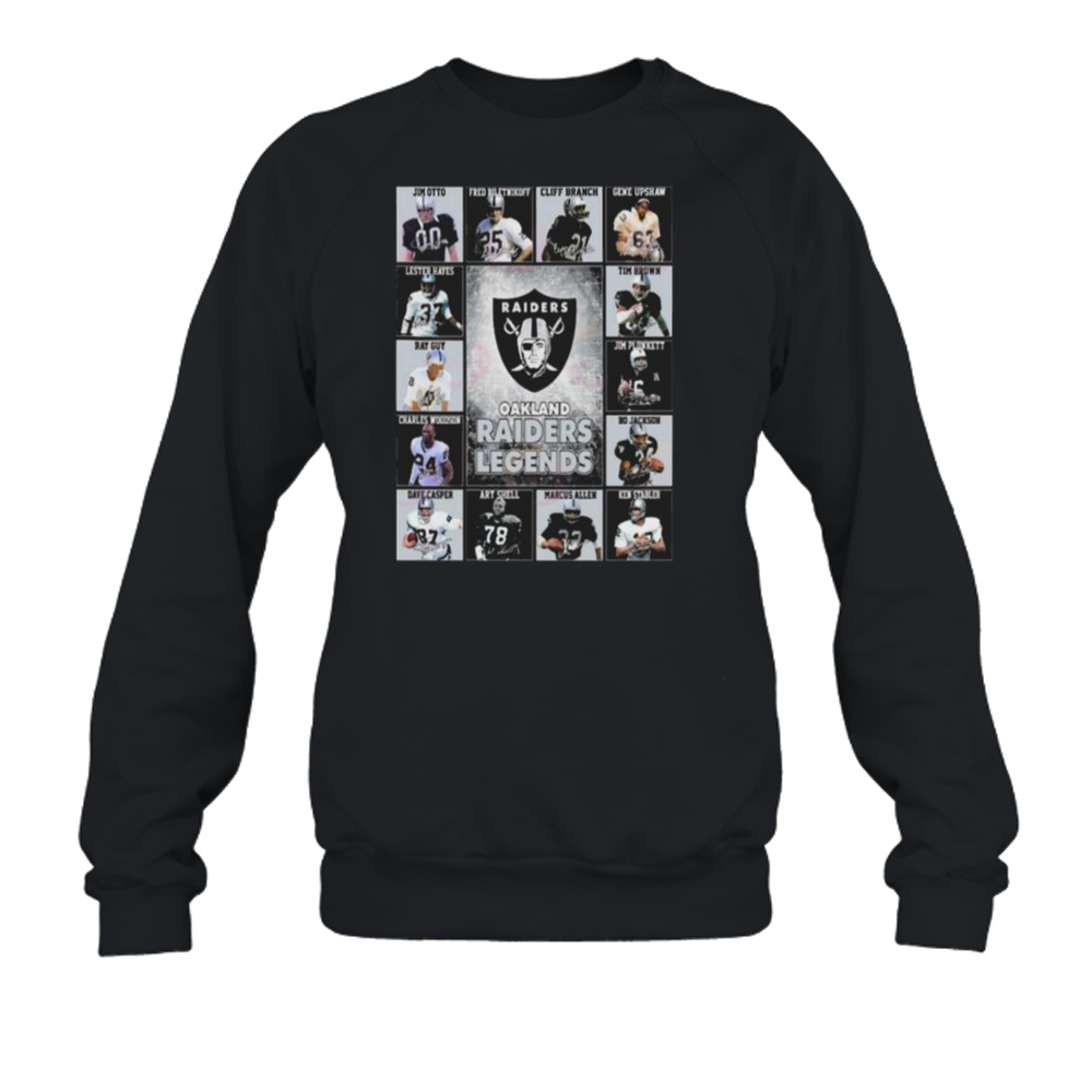 Las Vegas Raiders Legends Players 2023 Signatures shirt 5 Crewneck Sweatshirt