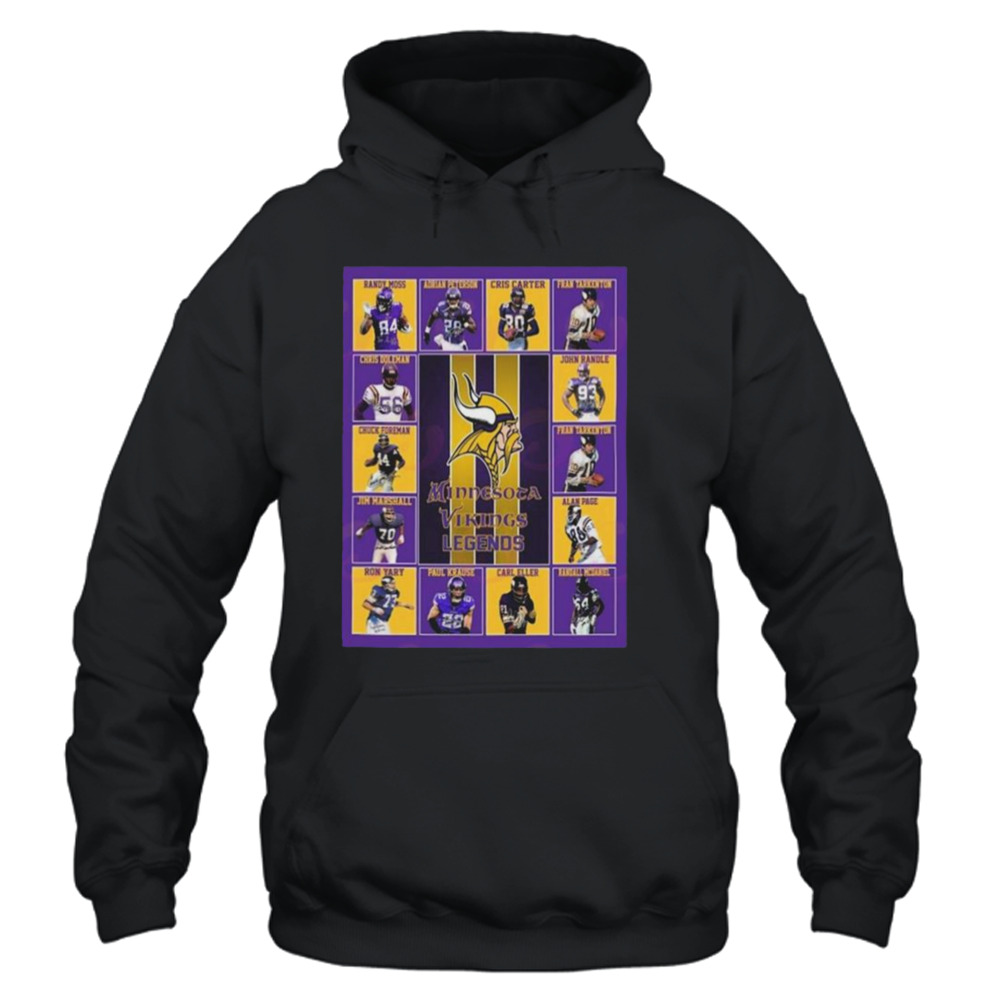 Minnesota Vikings Legends Players 2023 Signatures shirt 4 Unisex Hoodie