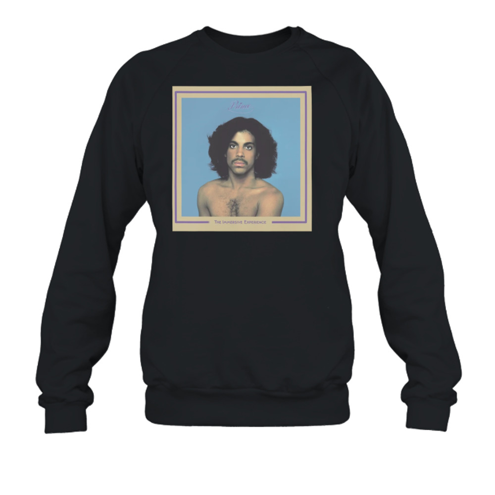 Prince the immersive experience merch self titled photo design t-shirt 5 Crewneck Sweatshirt