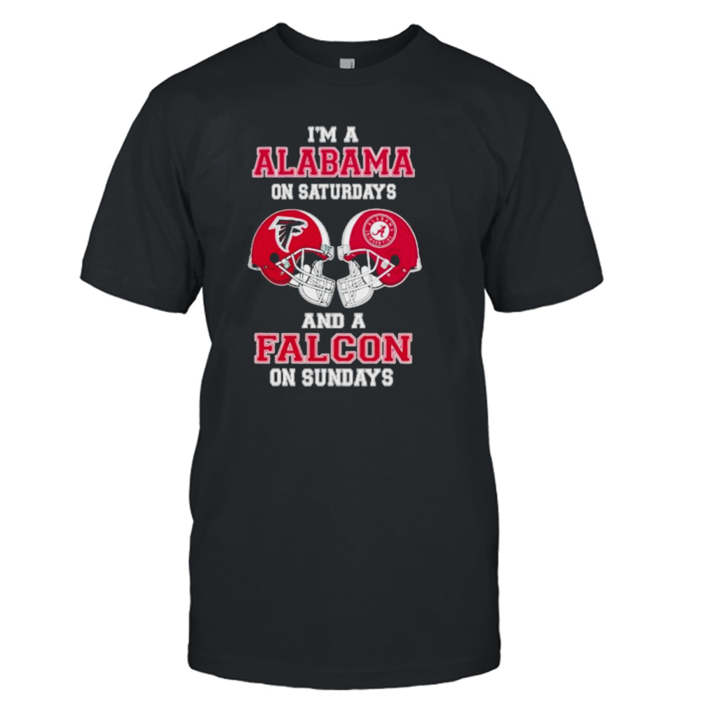 I’m A Alabama On Saturdays And A Falcons On Sundays Helmet 2023 T-Shirt