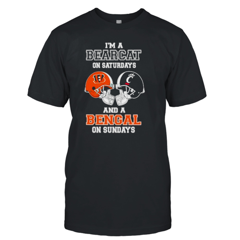 I’m A Bearcats On Saturdays And A Bengals On Sundays Helmet 2023 T-Shirt