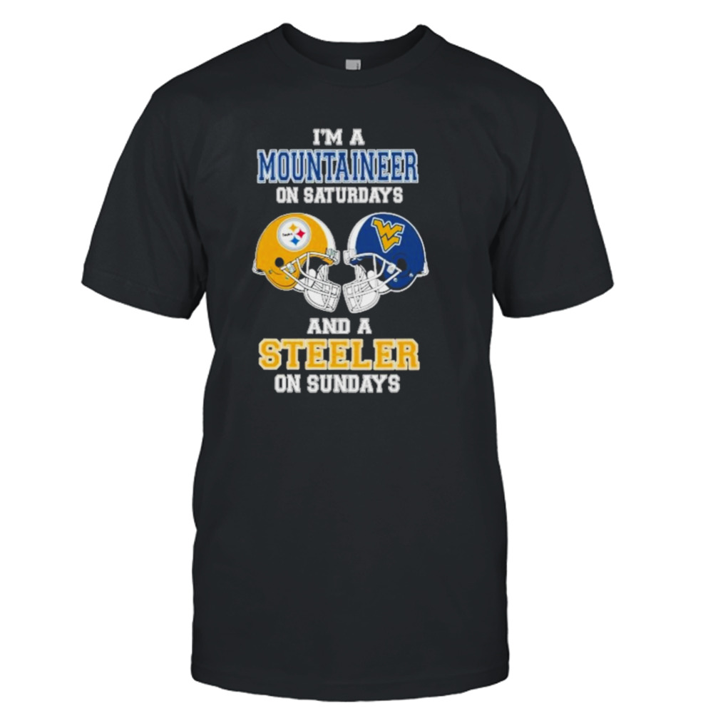 I’m A Mountaineers On Saturdays And A Steelers On Sundays Helmet 2023 T-Shirt