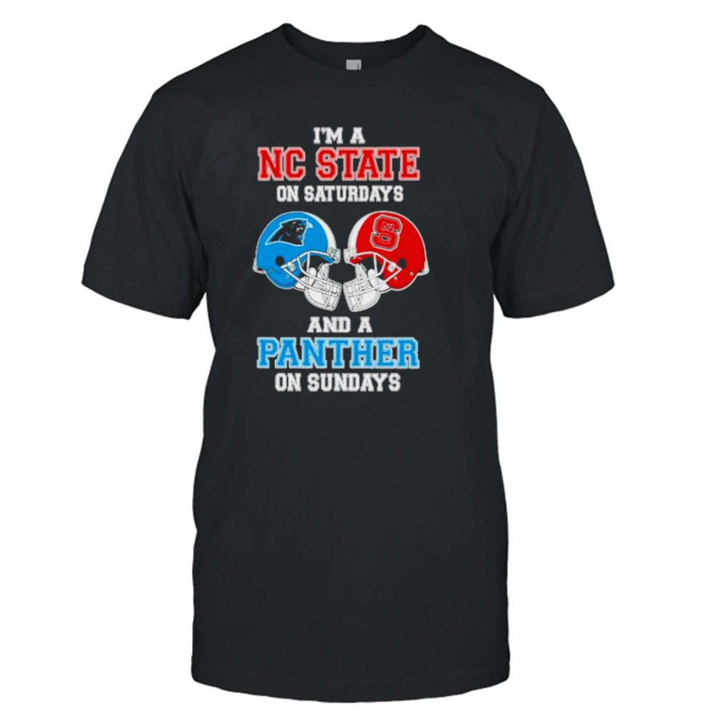 I’m A Nc State On Saturdays And A Panthers On Sundays Helmet 2023 T-Shirt