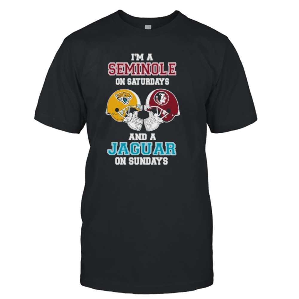 I’m A Seminoles On Saturdays And A Jaguars On Sundays Helmet 2023 T-Shirt