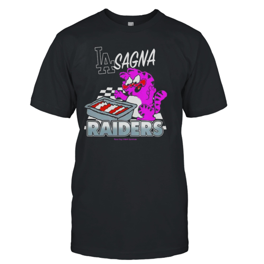 Los angeles Dodgers lasagna raiders shirt