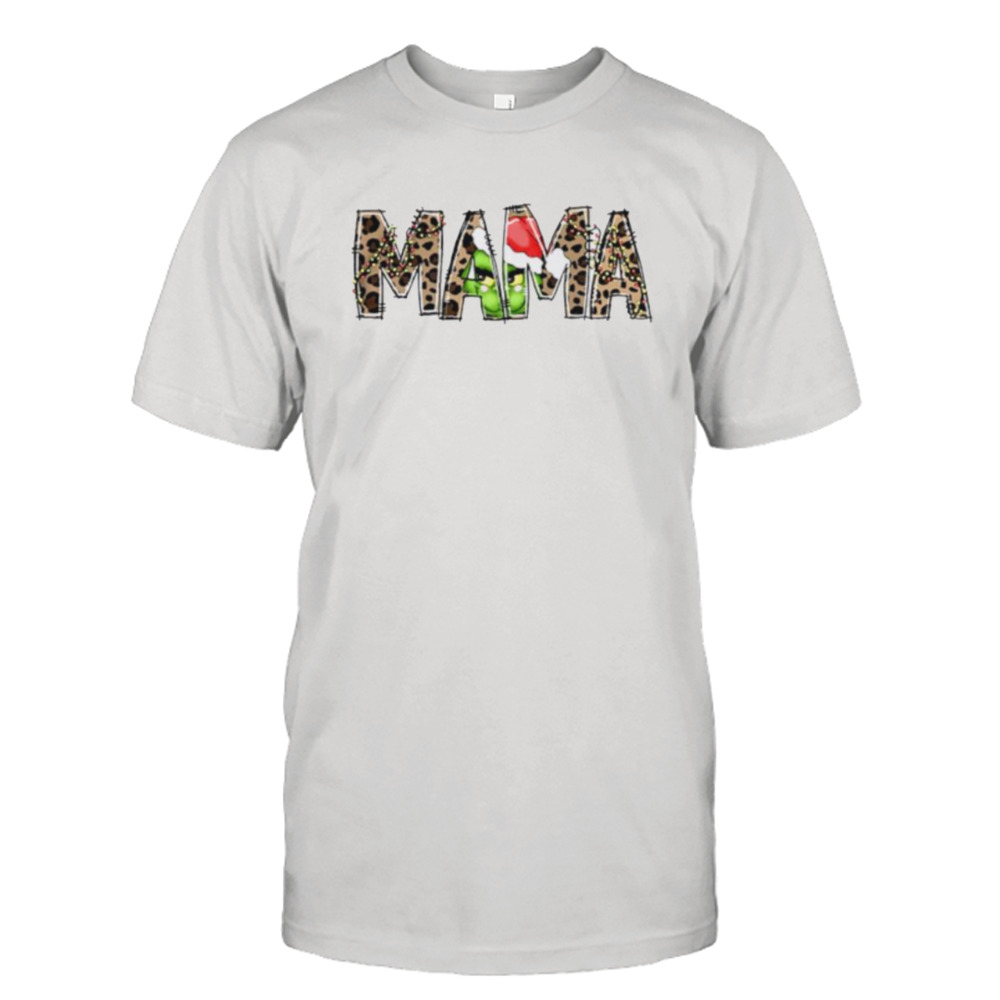 Mama Grinch Christmas Leopard shirt