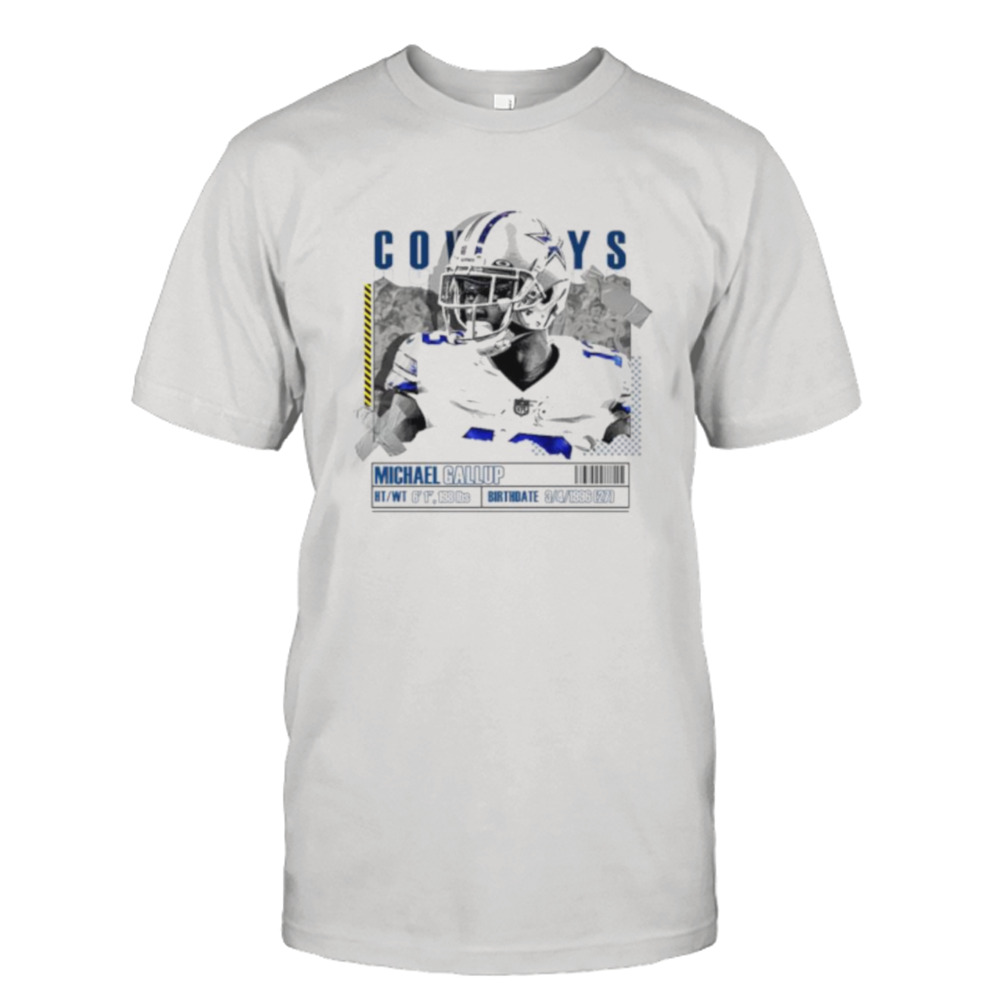 Michael Gallup Football Paper Poster Dallas Cowboys Shirt - Peanutstee