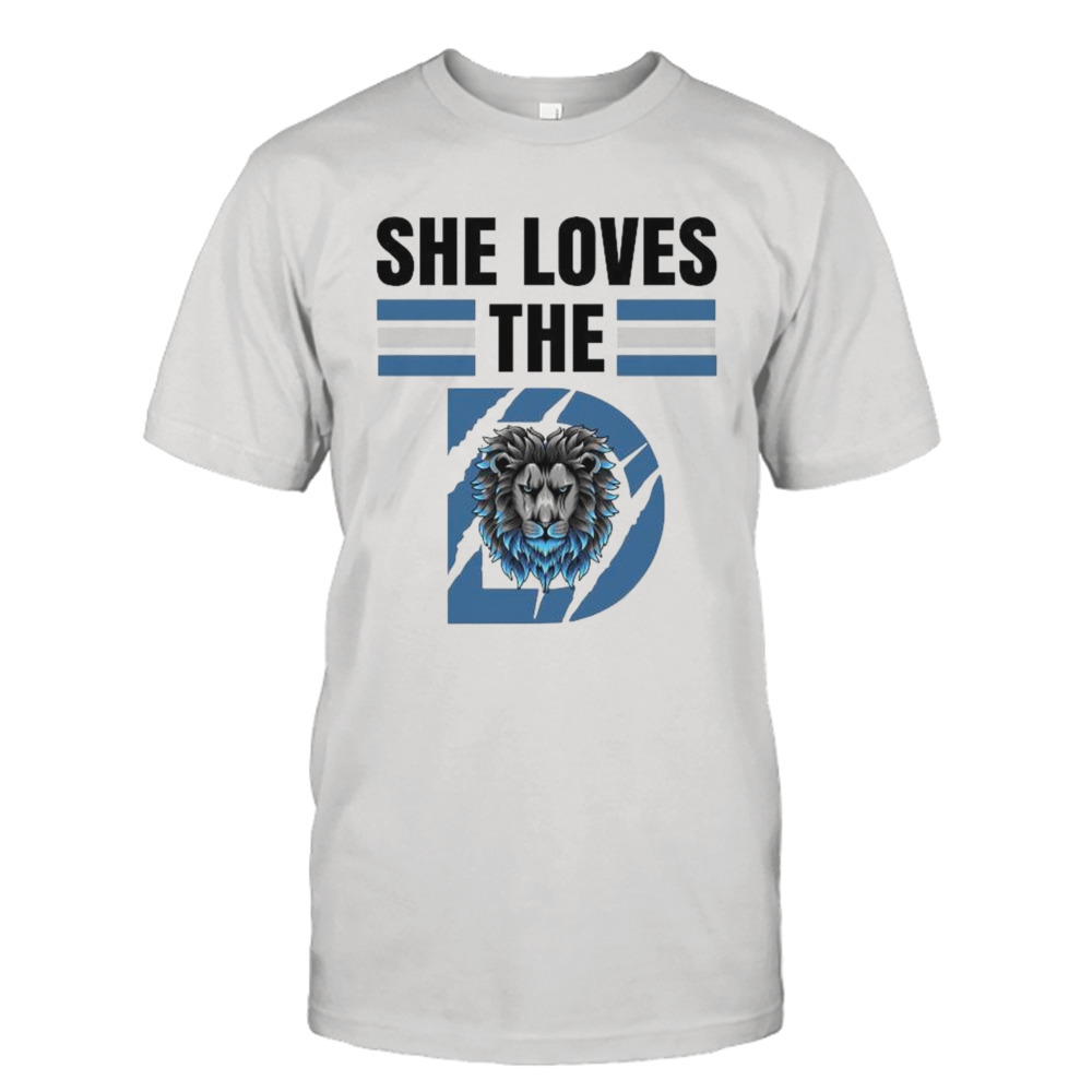 She Loves The Detroit Lions 2023 Men’s T-Shirt