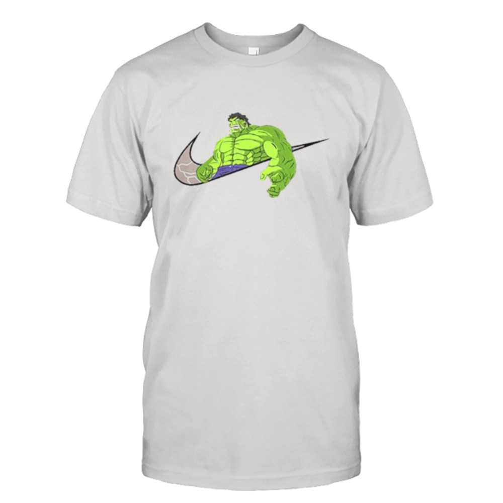 Swoosh Hulk Nike parody shirt